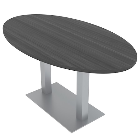 Skutchi Designs 33.5 in W, 69.5 in L, 29 in H, Engineered Wood Top, Grey HAR-OVL-34x70-DOU-ASIANNIGHT